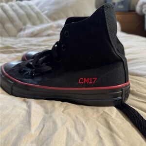 Criminal Minds Crew Gift ConverseBlack and Red High-Top Sneakers for Women